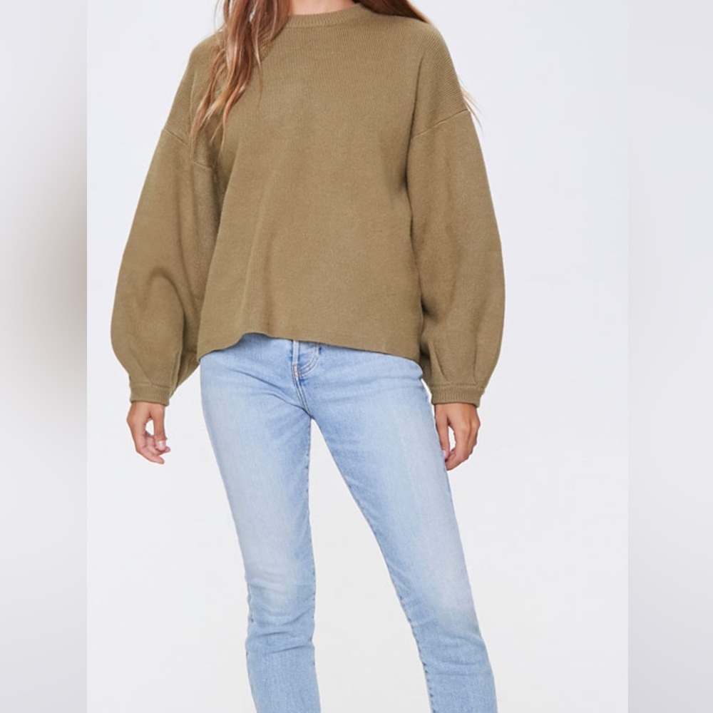 Ribbed Sleeve Sweater